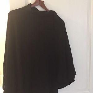 Black Merino Wool shawl